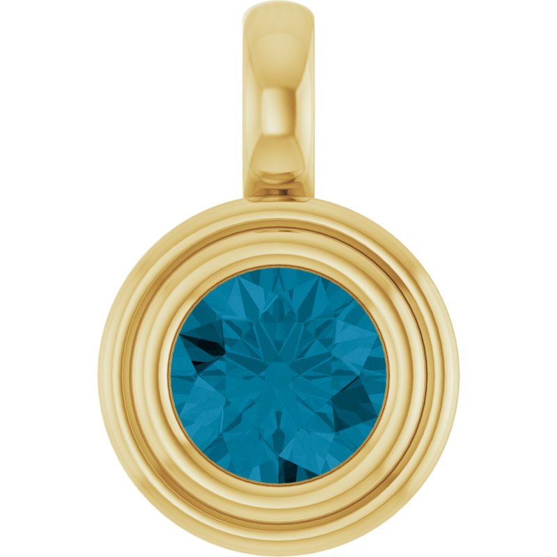 Bezel-Set Solitaire Charm/Pendant No. 2