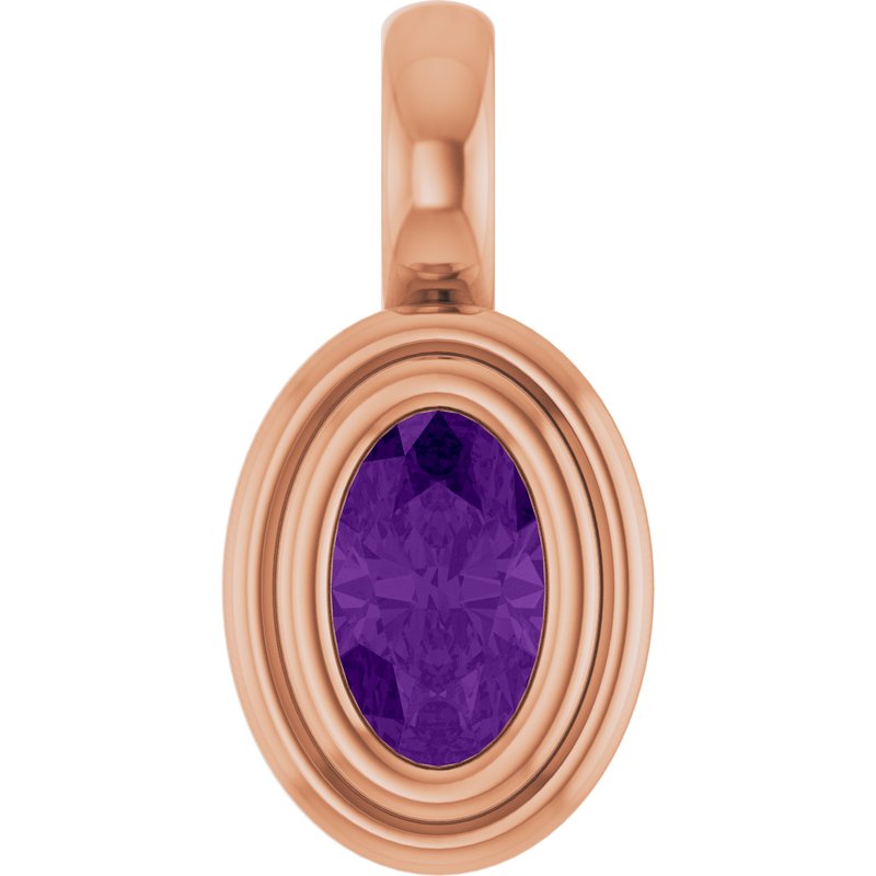 Bezel-Set Solitaire Charm/Pendant No. 2