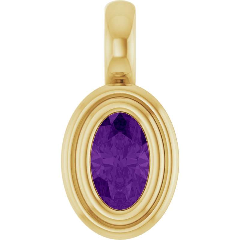 Bezel-Set Solitaire Charm/Pendant No. 2