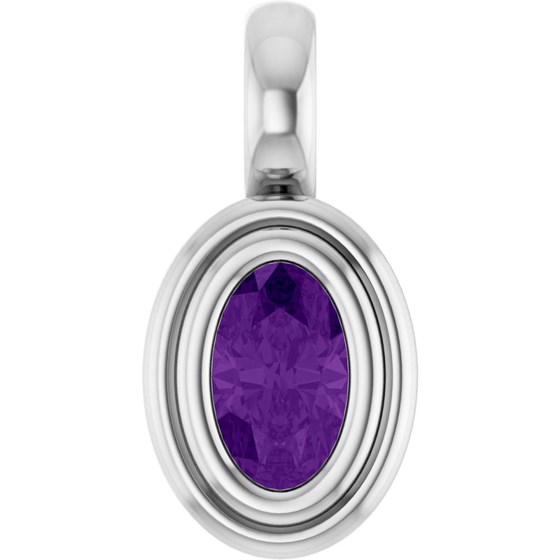 Bezel-Set Solitaire Charm/Pendant No. 2