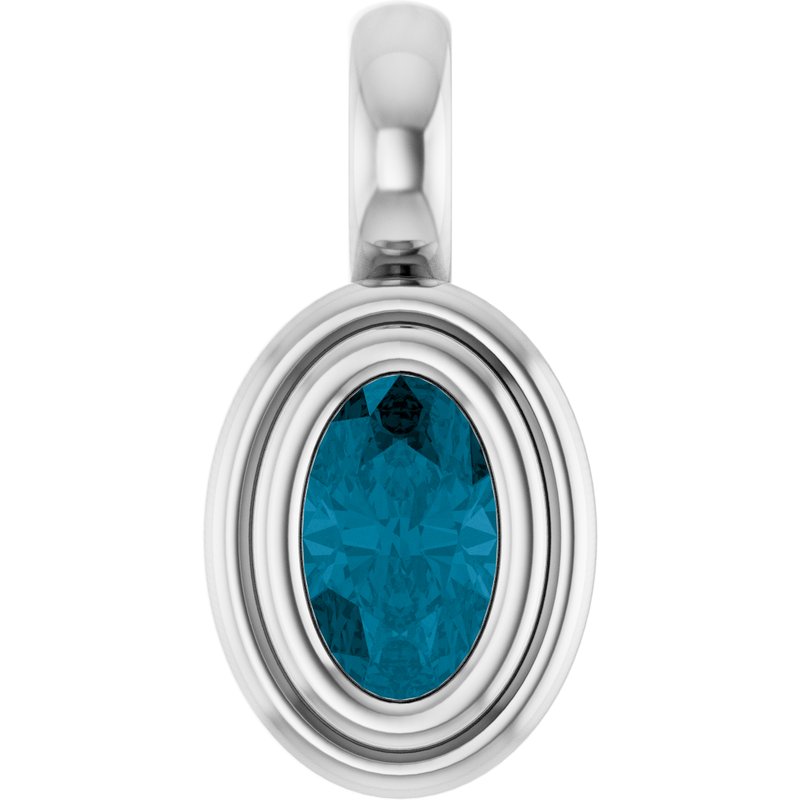 Bezel-Set Solitaire Charm/Pendant No. 2