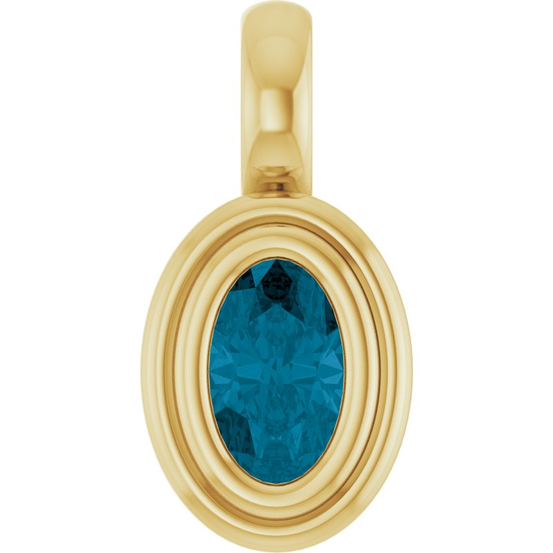 Bezel-Set Solitaire Charm/Pendant No. 2
