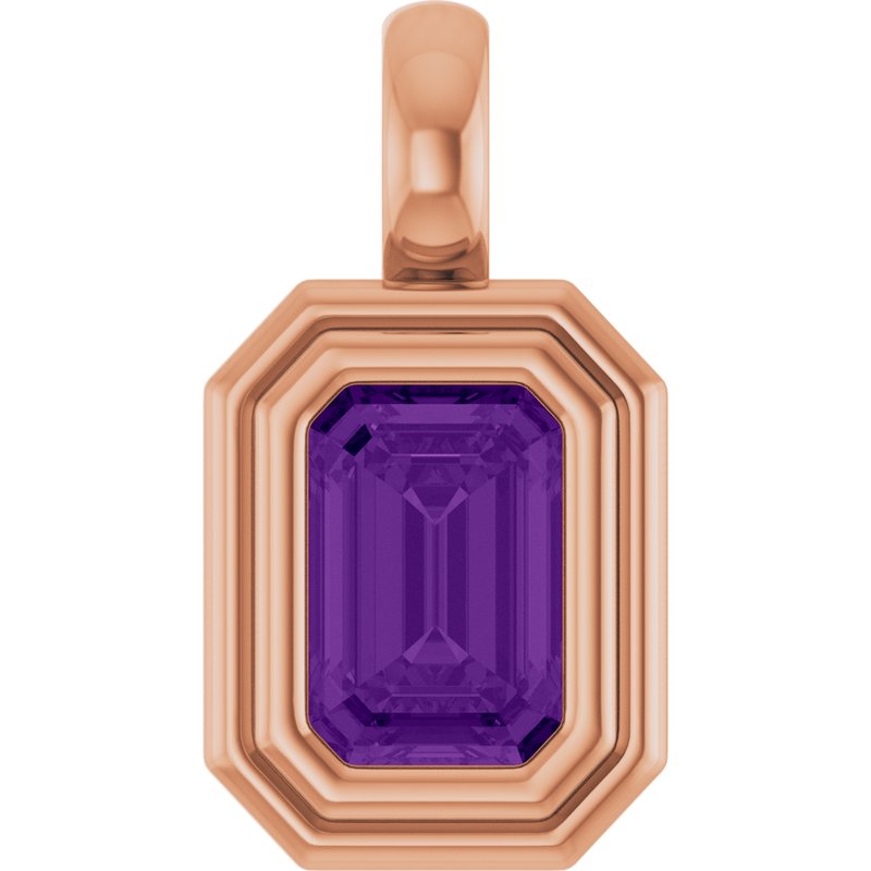 Bezel-Set Solitaire Charm/Pendant No. 2