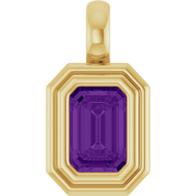 Bezel-Set Solitaire Charm/Pendant No. 2