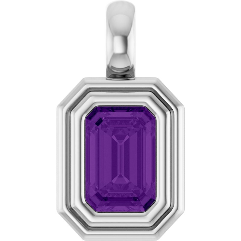 Bezel-Set Solitaire Charm/Pendant No. 2