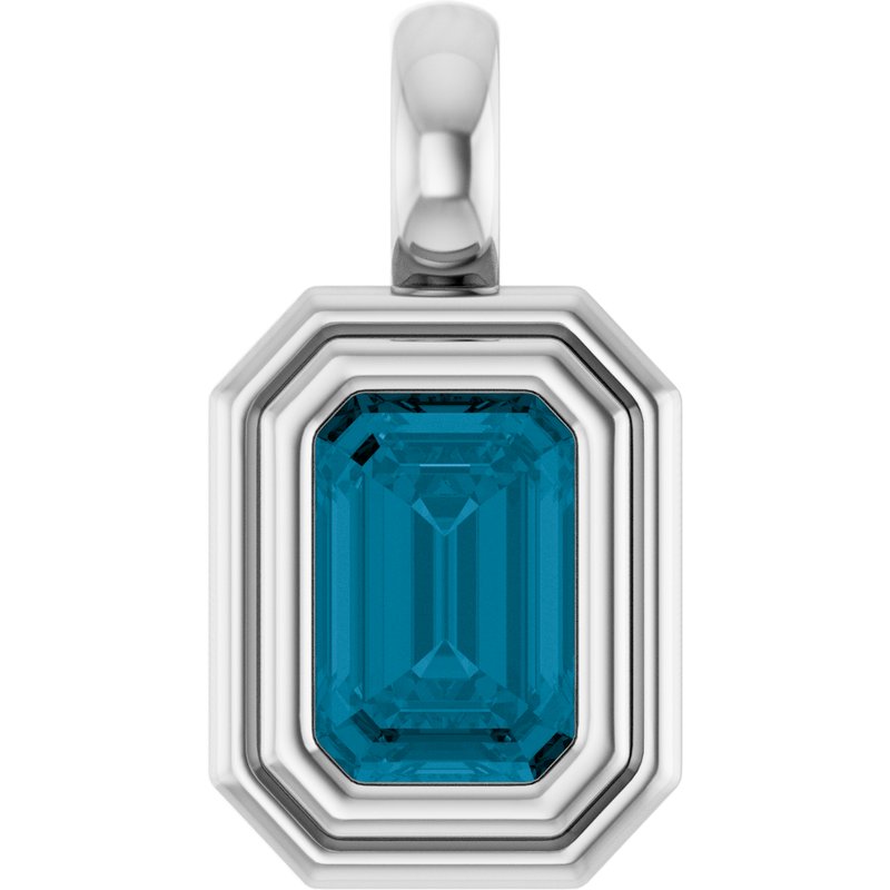 Bezel-Set Solitaire Charm/Pendant No. 2