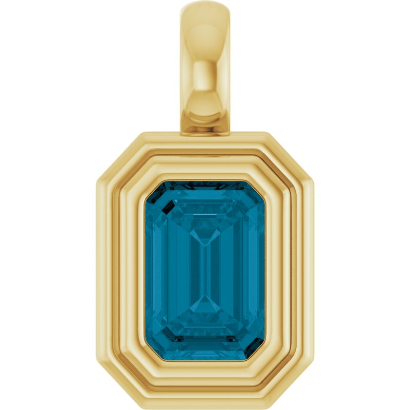 Bezel-Set Solitaire Charm/Pendant No. 2