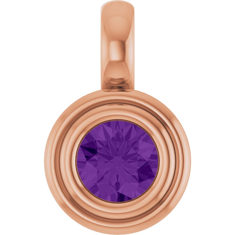 Bezel-Set Solitaire Charm/Pendant No. 2