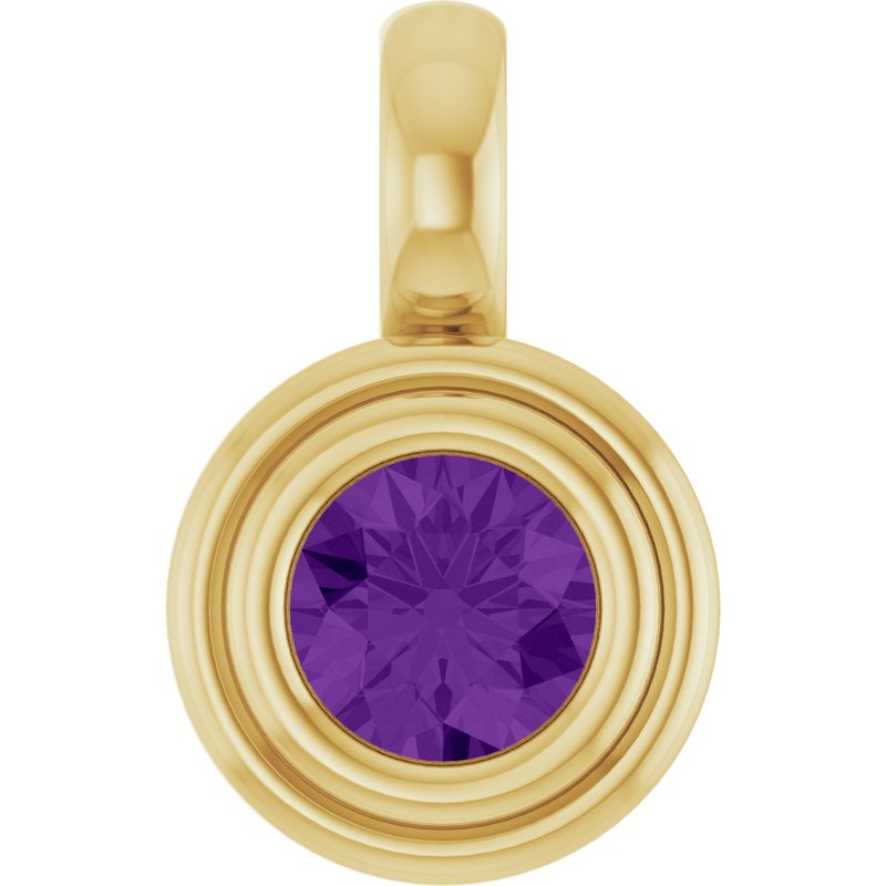 Bezel-Set Solitaire Charm/Pendant No. 2