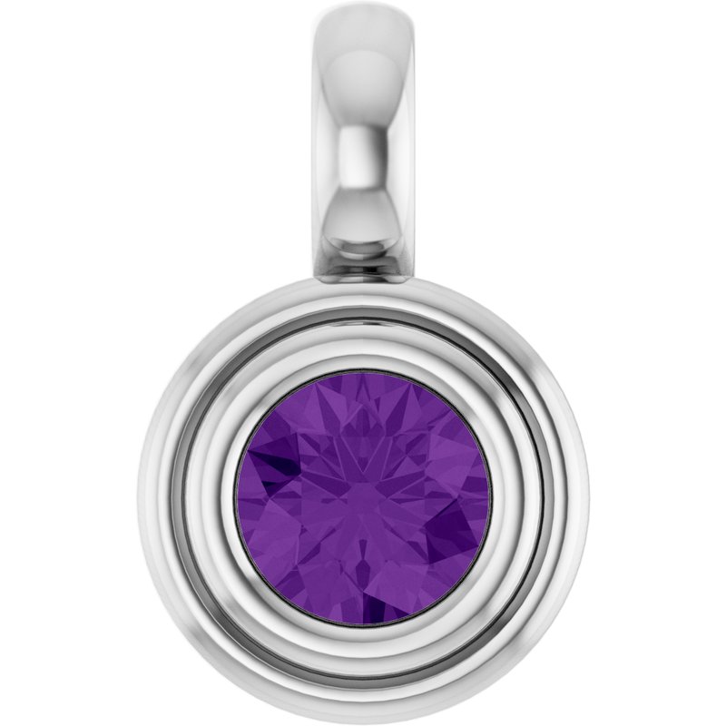Bezel-Set Solitaire Charm/Pendant No. 2