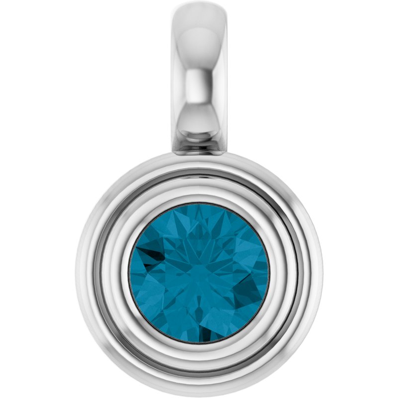 Bezel-Set Solitaire Charm/Pendant No. 2