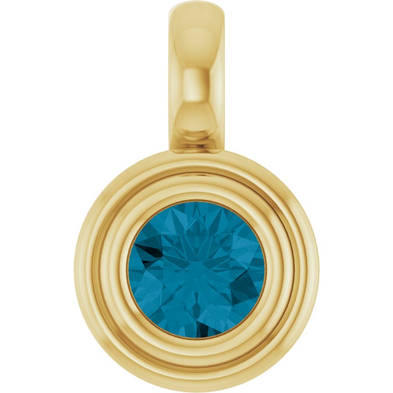 Bezel-Set Solitaire Charm/Pendant No. 2