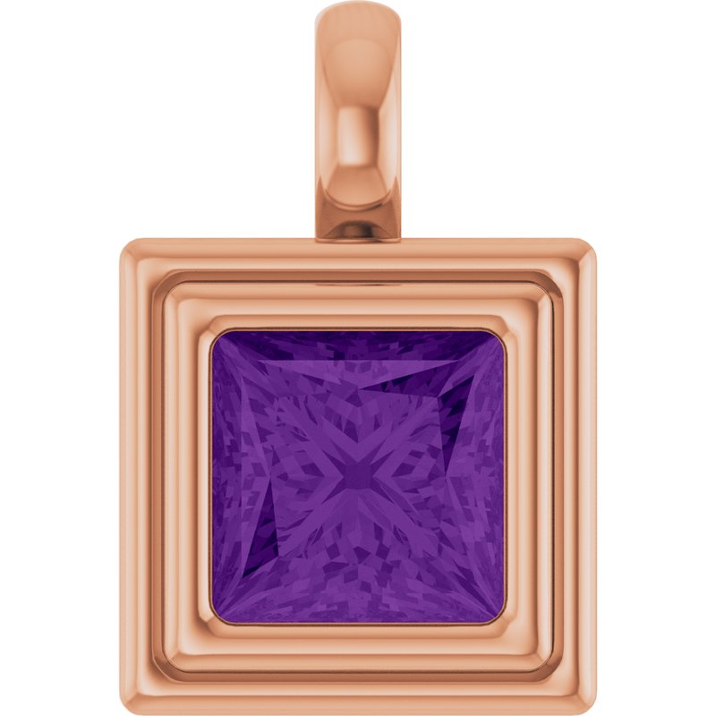 Bezel-Set Solitaire Charm/Pendant No. 2