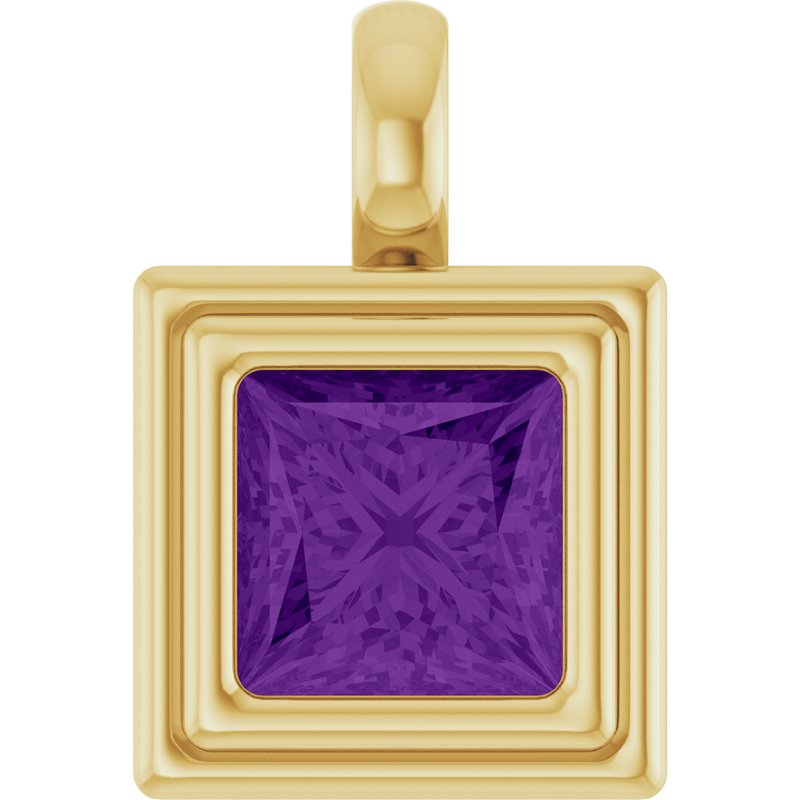 Bezel-Set Solitaire Charm/Pendant No. 2
