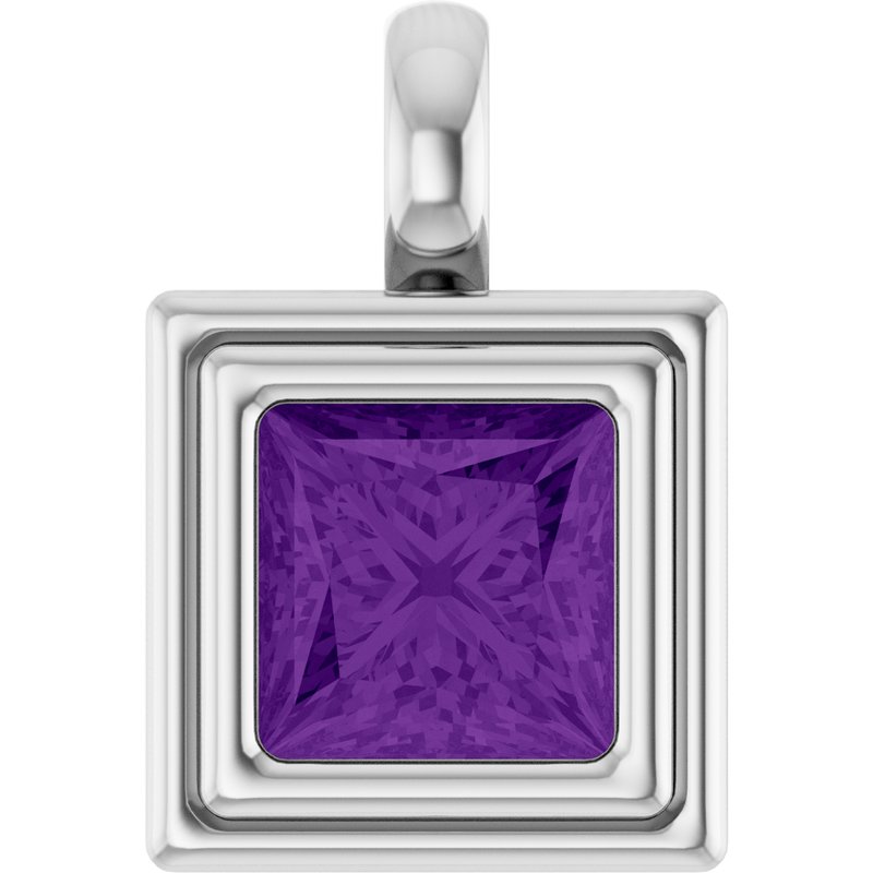 Bezel-Set Solitaire Charm/Pendant No. 2