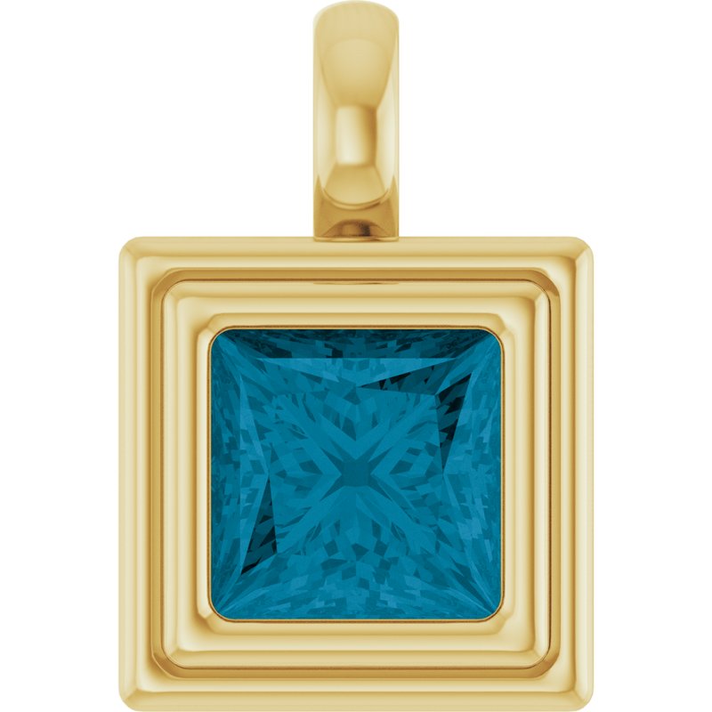 Bezel-Set Solitaire Charm/Pendant No. 2