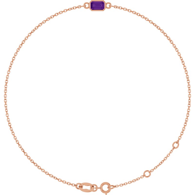 Bezel-Set Link Bracelet
