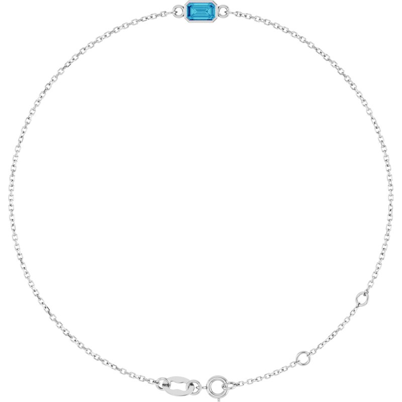 Bezel-Set Link Bracelet