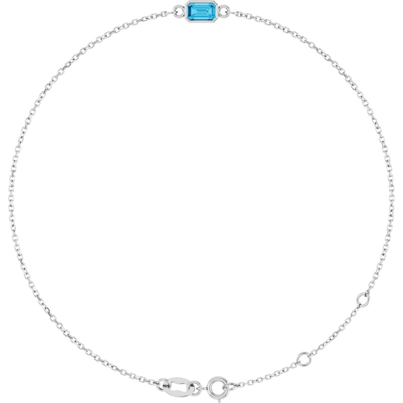 Bezel-Set Link Bracelet