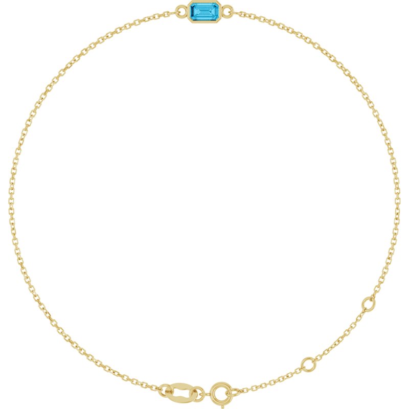 Bezel-Set Link Bracelet