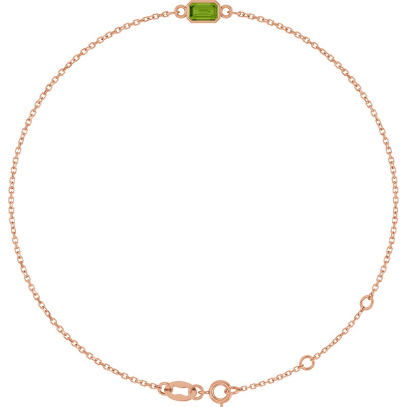 Bezel-Set Link Bracelet