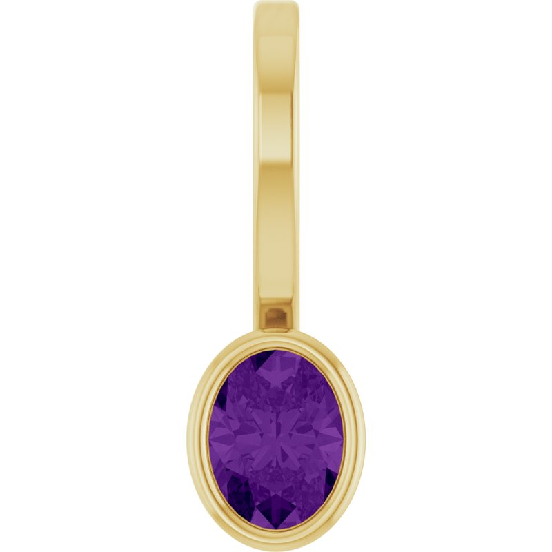 Bezel-Set Solitaire Charm/Pendant No. 3