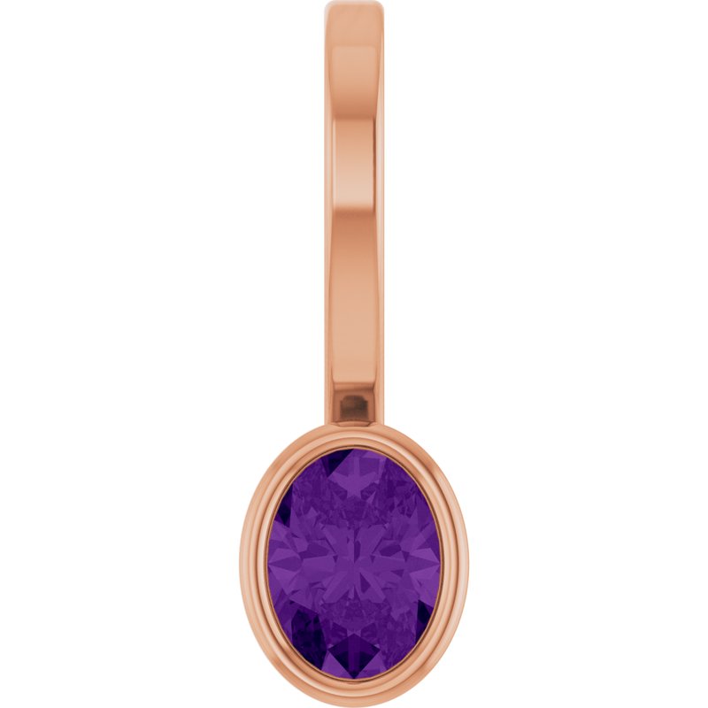 Bezel-Set Solitaire Charm/Pendant No. 3