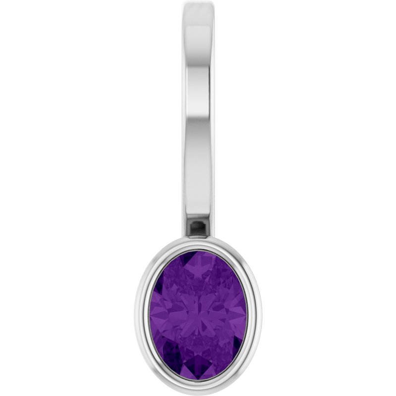 Bezel-Set Solitaire Charm/Pendant No. 3