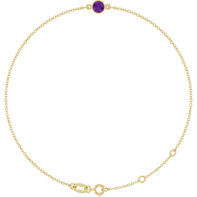 Bezel-Set Link Bracelet