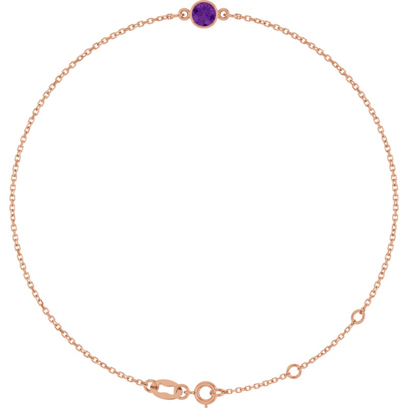 Bezel-Set Link Bracelet