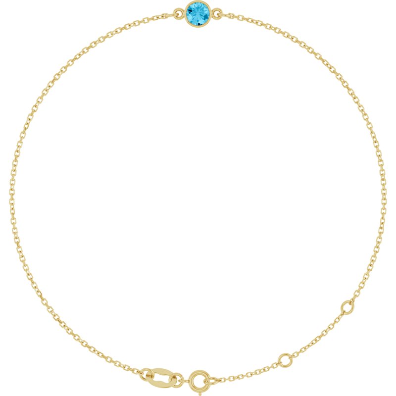 Bezel-Set Link Bracelet
