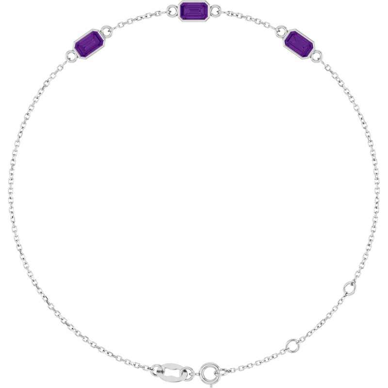 Bezel-Set Link Bracelet