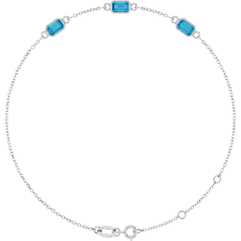 Bezel-Set Link Bracelet