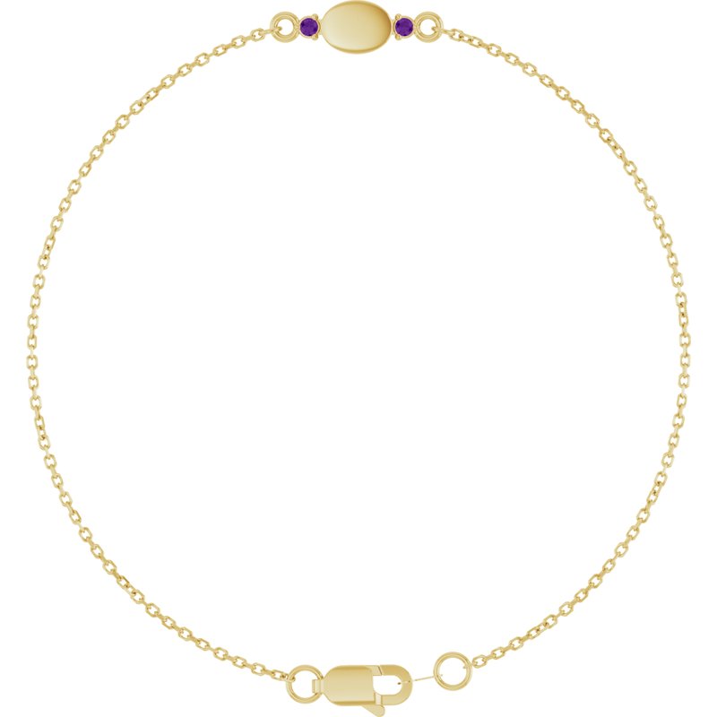 Engravable Accented Bracelet