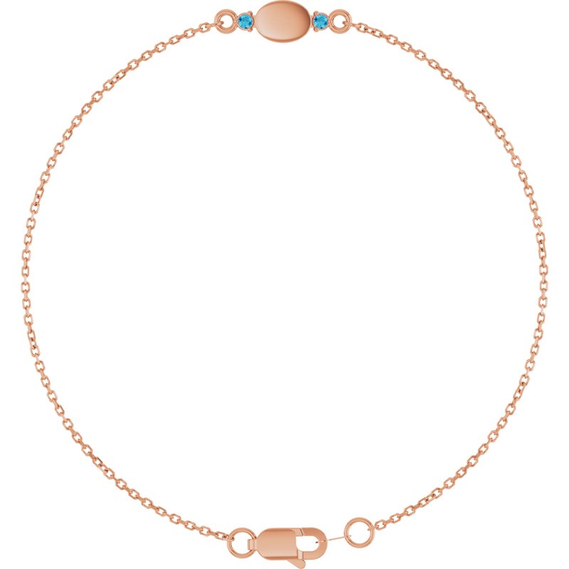 Engravable Accented Bracelet