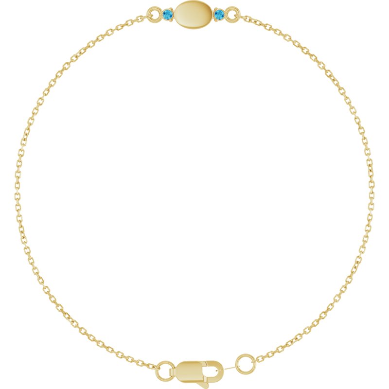 Engravable Accented Bracelet