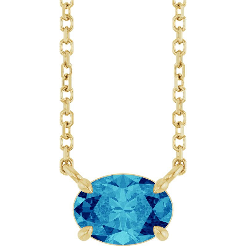 Solitaire Necklace — 18″ No. 2