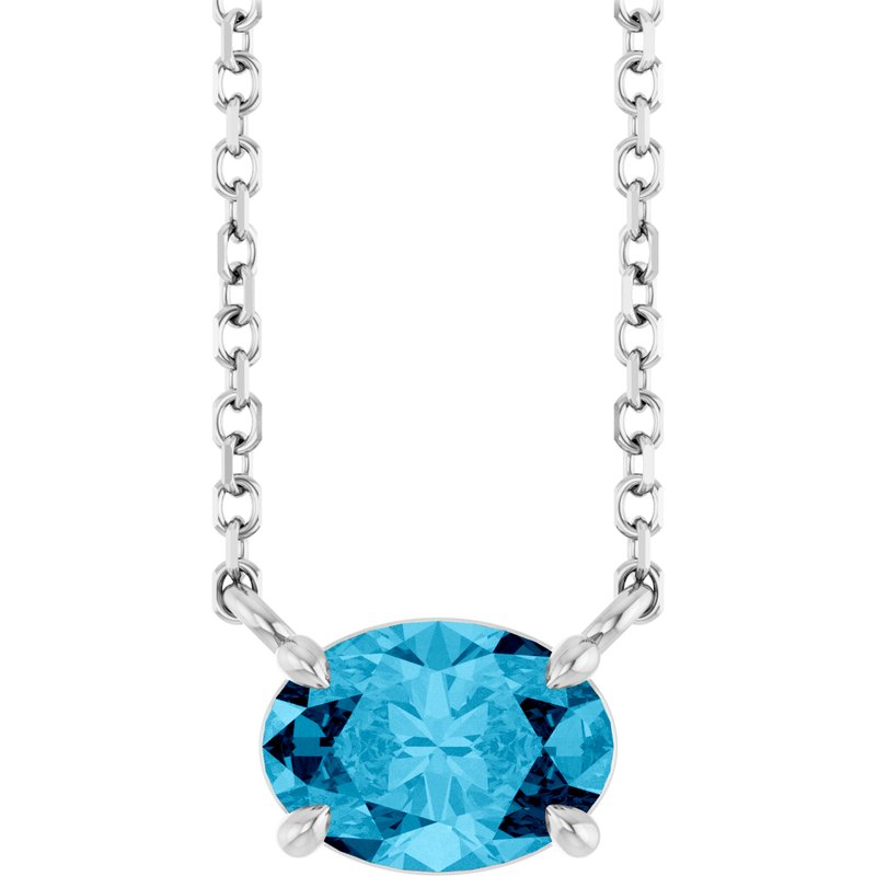 Solitaire Necklace — 18″ No. 2