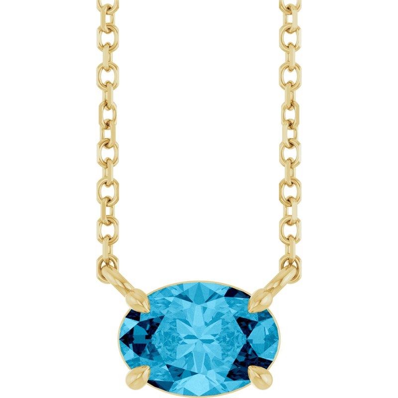 Solitaire Necklace — 18″ No. 2