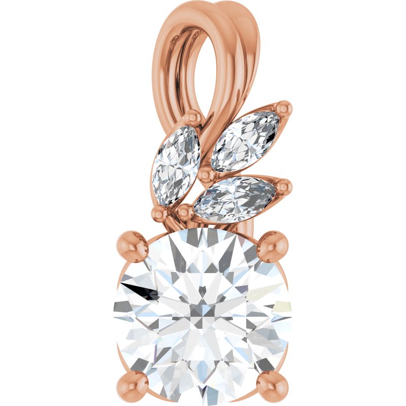 Accented Floral Necklace or Pendant
