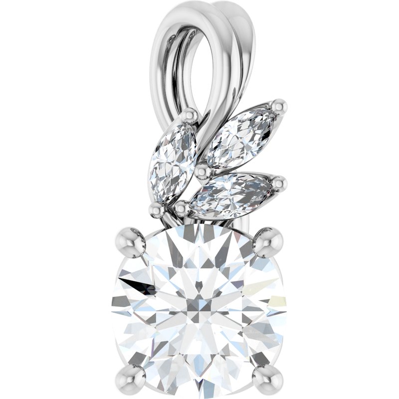 Accented Floral Necklace or Pendant