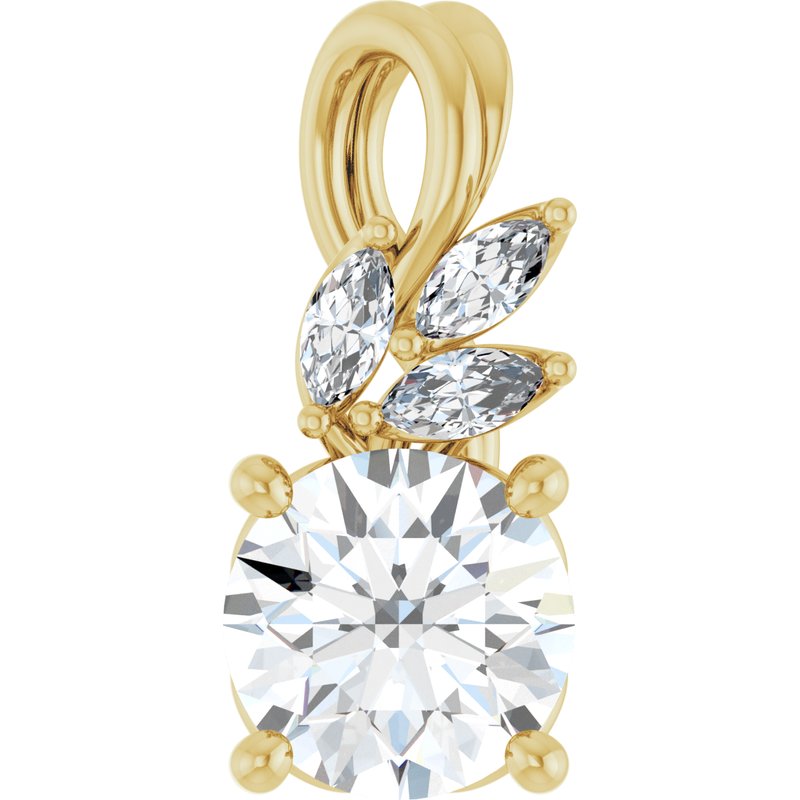 Accented Floral Necklace or Pendant