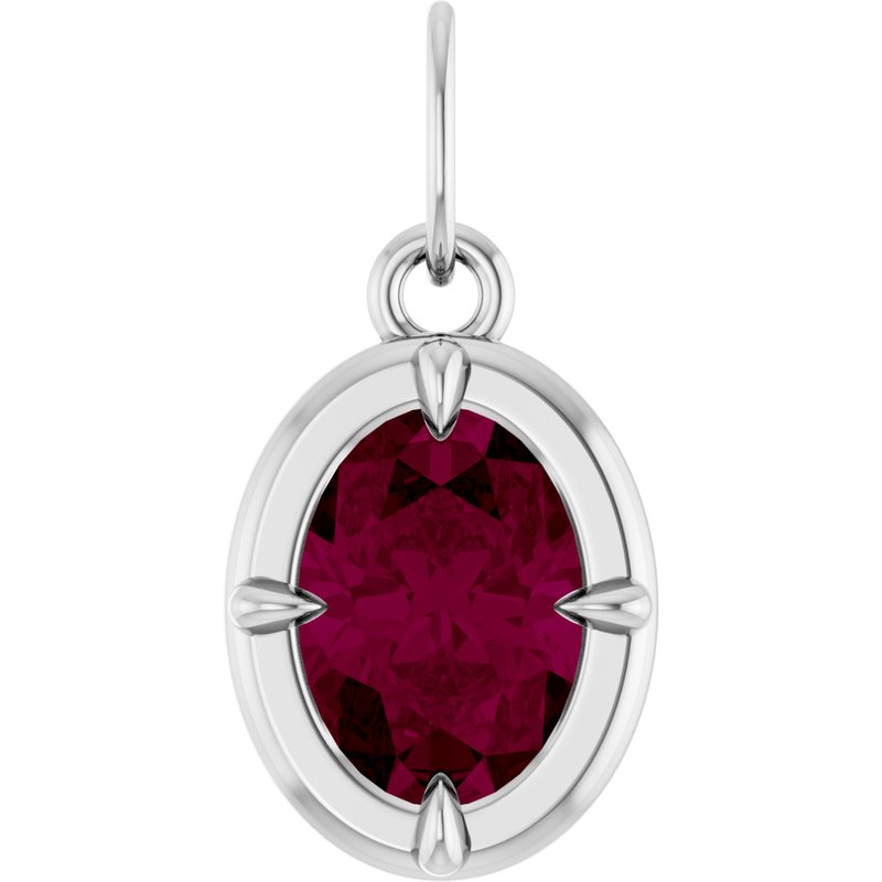 Oval Claw-Prong Bezel-Style Charm/Pendant