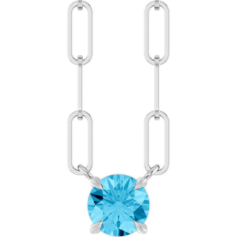 Solitaire Claw-Prong Necklace