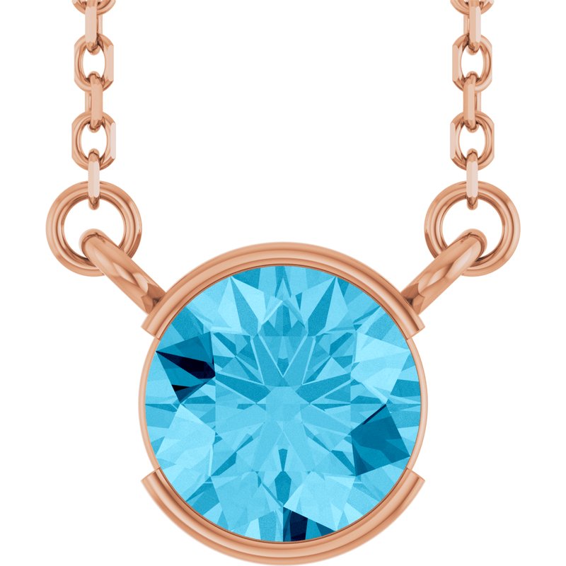 Half-Bezel Solitaire Necklace or Center