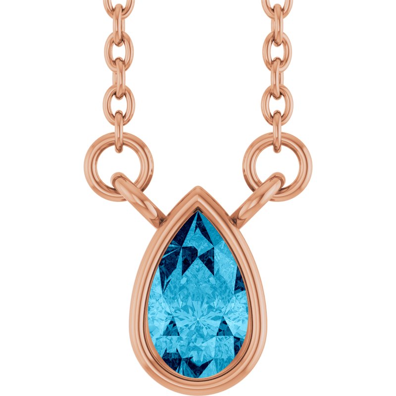 Bezel-Set Solitaire Necklace — 18″ No. 2