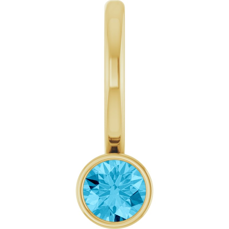 Bezel-Set Solitaire Charm/Pendant