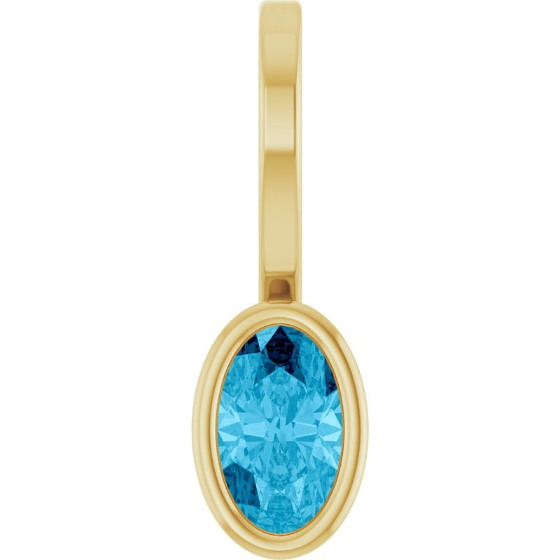 Bezel-Set Solitaire Charm/Pendant No. 3