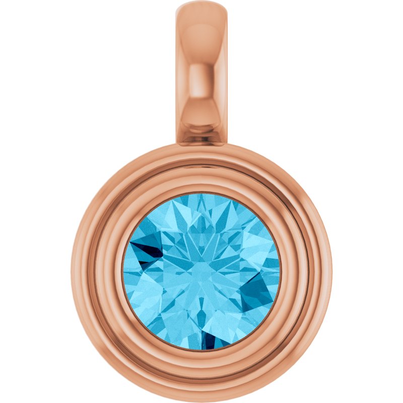 Bezel-Set Solitaire Charm/Pendant No. 2