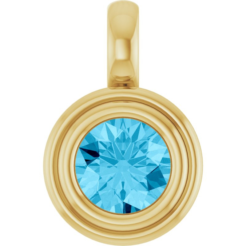 Bezel-Set Solitaire Charm/Pendant No. 2